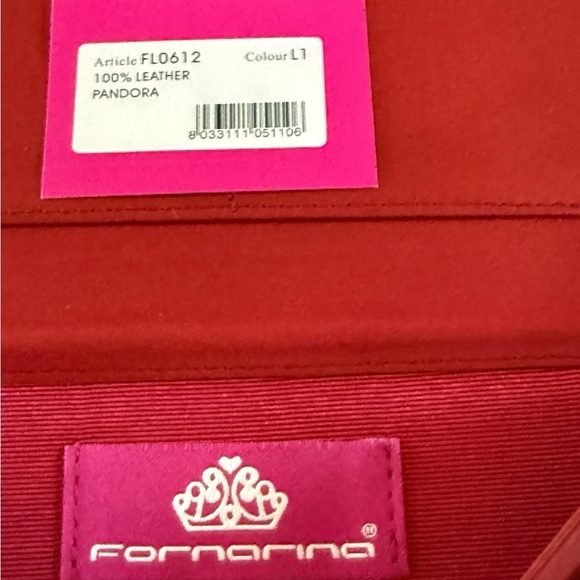 FORNARINA Pandora Leather Wallet, Clutch, Red - Picture 5 of 7